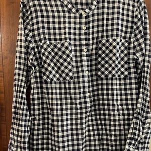 Gingham blue and white shirt